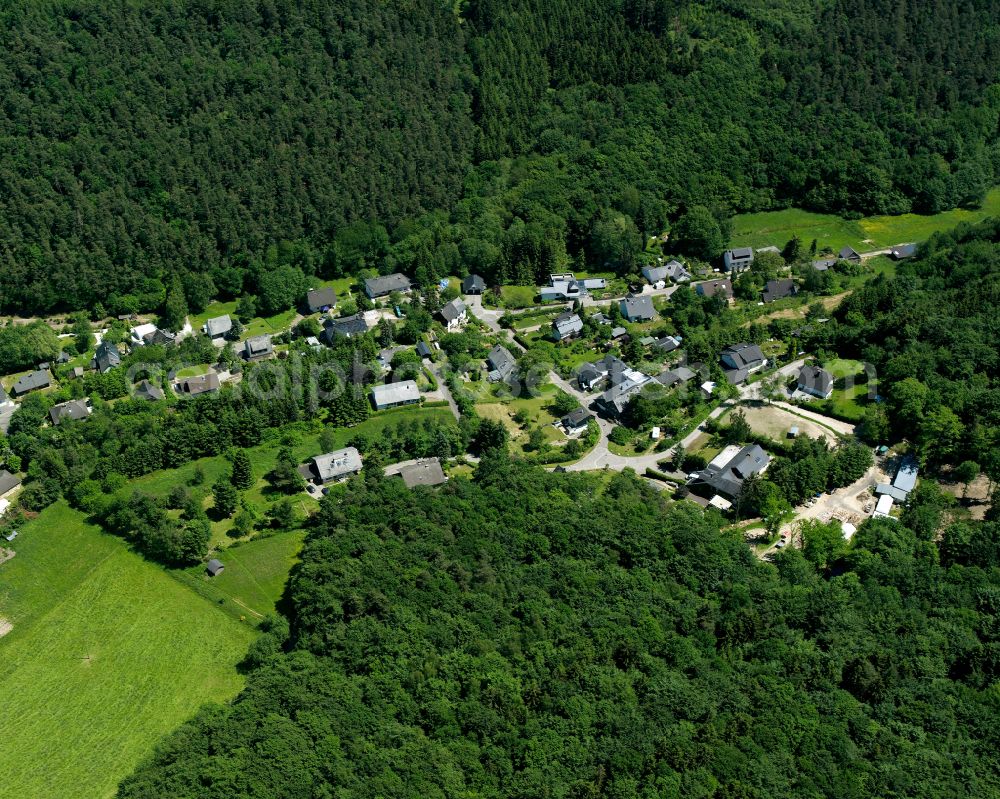 Aerial image Schnellbach - Village - view on the edge of forested areas in Schnellbach in the state Rhineland-Palatinate, Germany