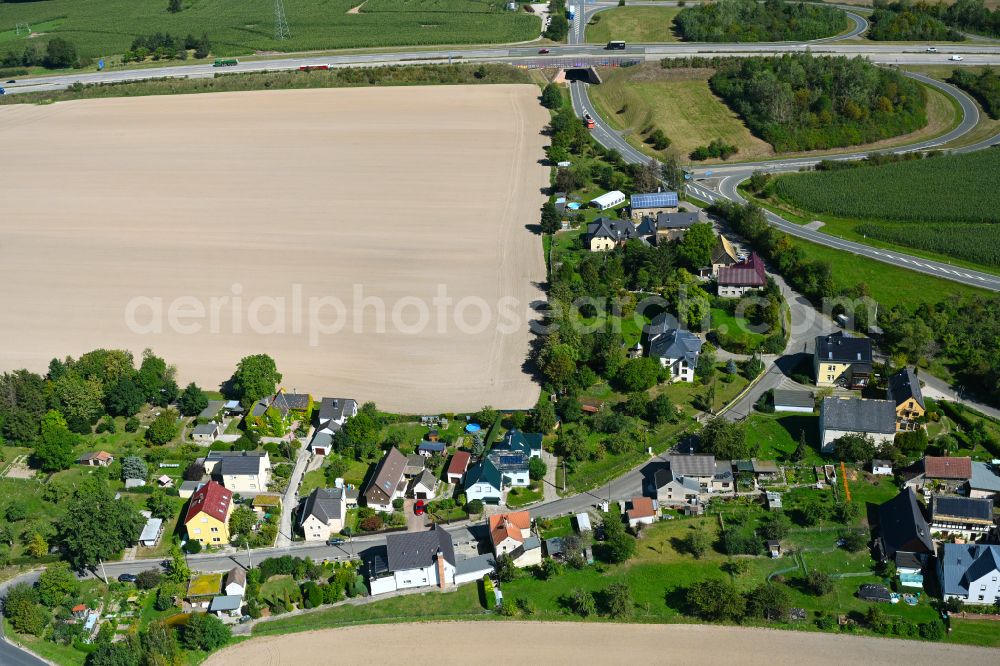 Aerial image Schönhaide - Village - view on the edge of forested areas in Schönhaide in the state Thuringia, Germany