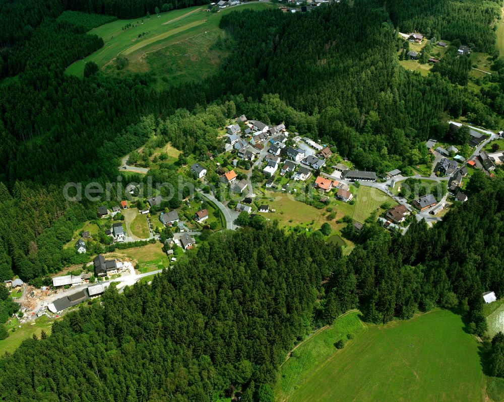 Aerial photograph Sorg - Village - view on the edge of forested areas in Sorg in the state Bavaria, Germany