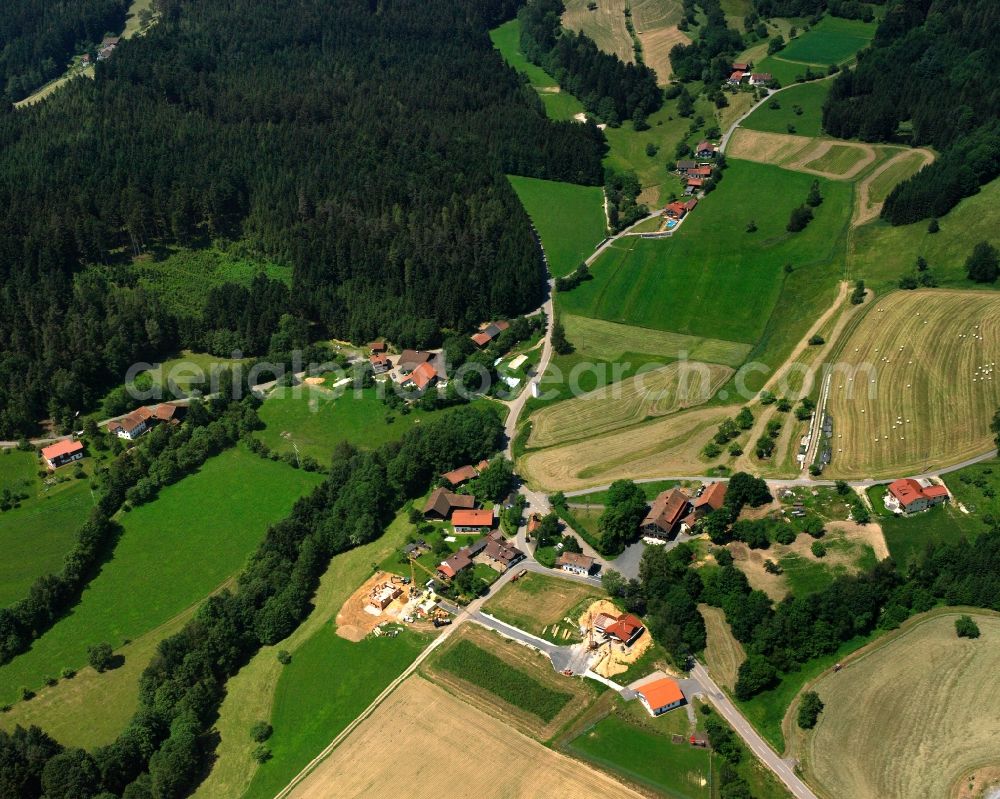 Aerial image Sparr - Village - view on the edge of forested areas in Sparr in the state Bavaria, Germany