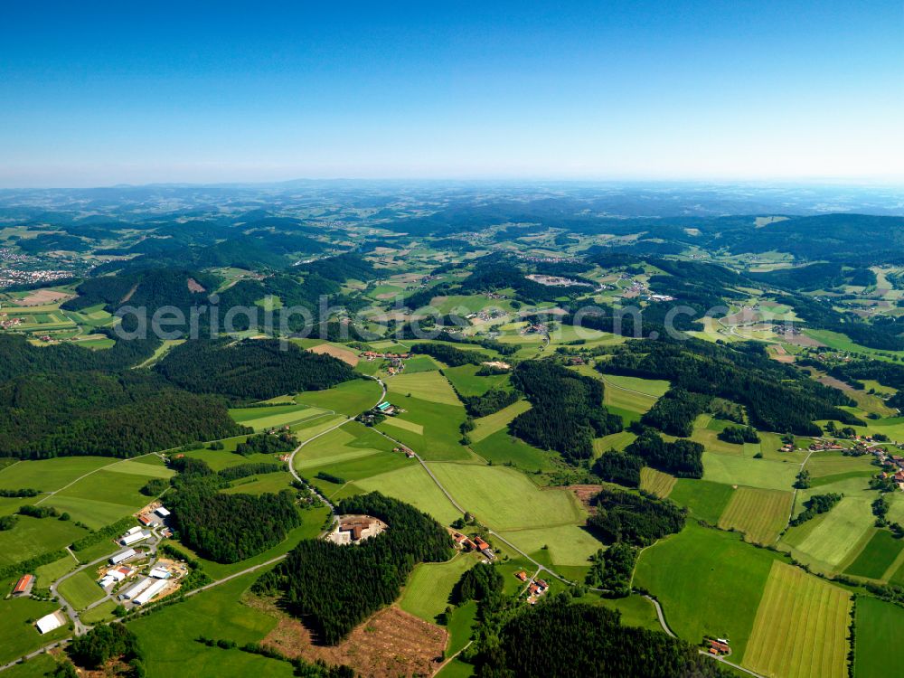 Aerial photograph Spiegelau - Village - view on the edge of forested areas in Spiegelau in the state Bavaria, Germany