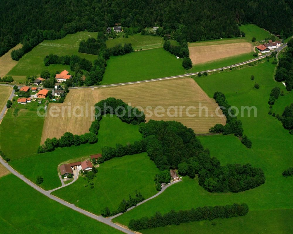 Aerial photograph Steinachern - Village - view on the edge of forested areas in Steinachern in the state Bavaria, Germany