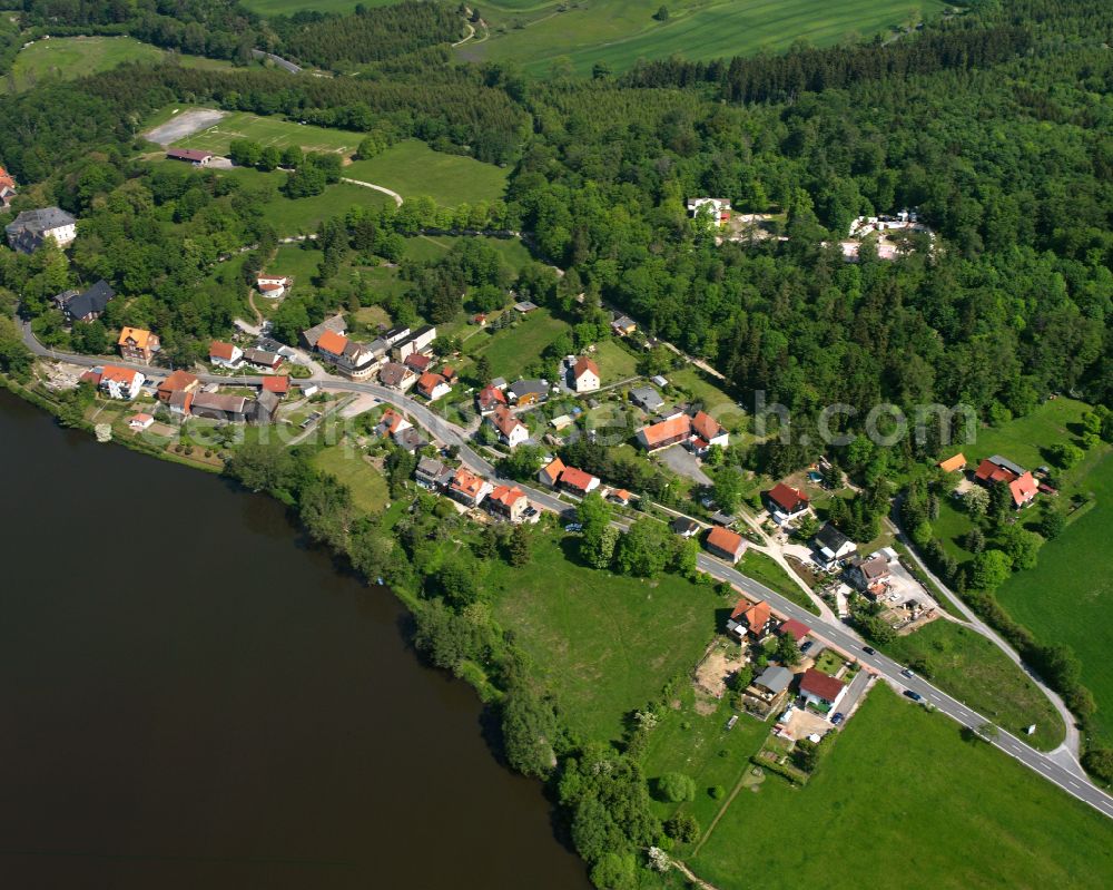 Aerial image Stiege - Village - view on the edge of forested areas in Stiege in the state Saxony-Anhalt, Germany