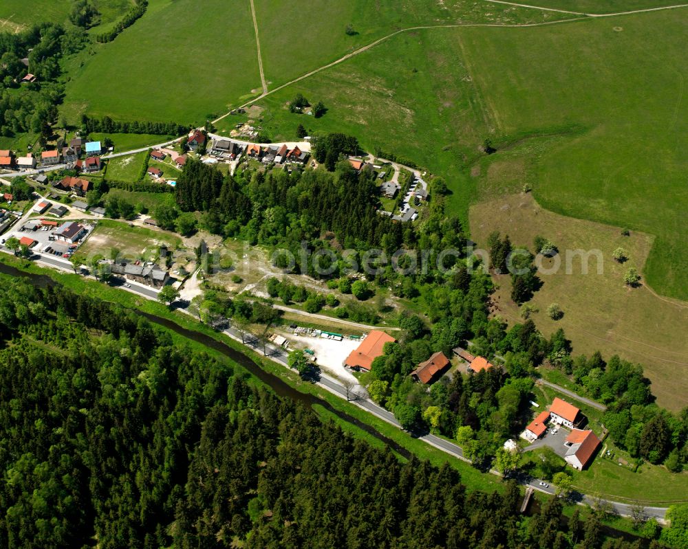 Aerial image Tanne - Village - view on the edge of forested areas in Tanne in the state Saxony-Anhalt, Germany