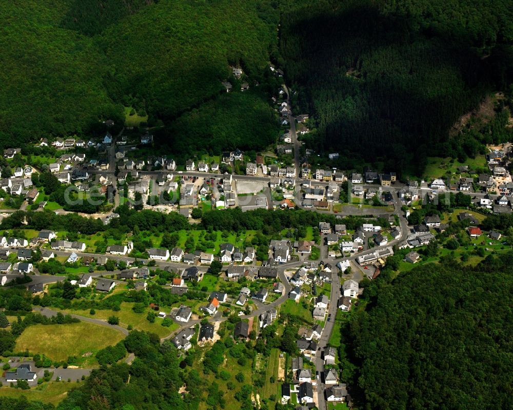 Aerial photograph Tiefenstein - Village - view on the edge of forested areas in Tiefenstein in the state Rhineland-Palatinate, Germany