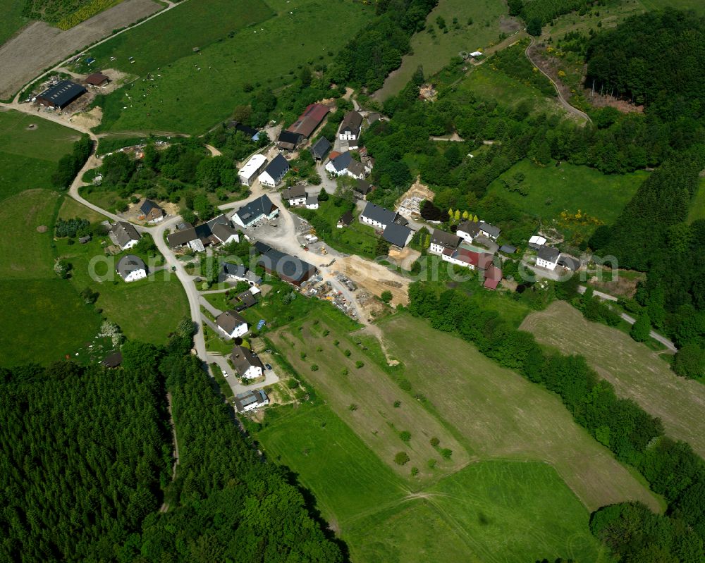 Aerial image Valbert - Village - view on the edge of forested areas in Valbert in the state North Rhine-Westphalia, Germany