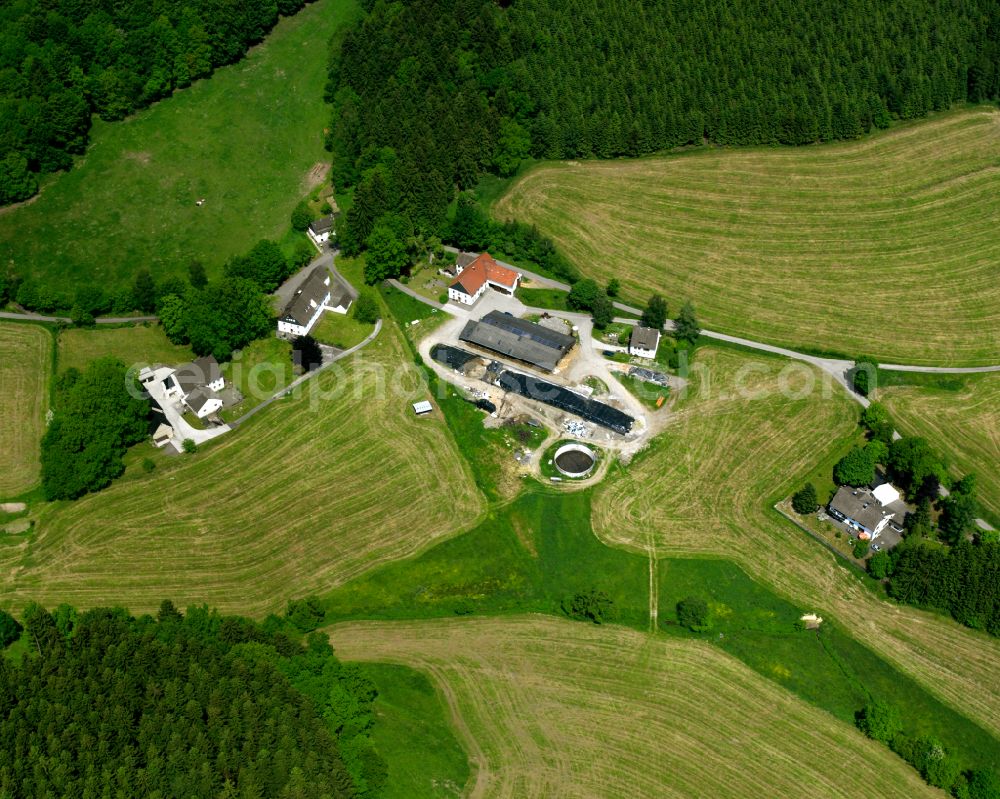 Aerial photograph Valbert - Village - view on the edge of forested areas in Valbert in the state North Rhine-Westphalia, Germany