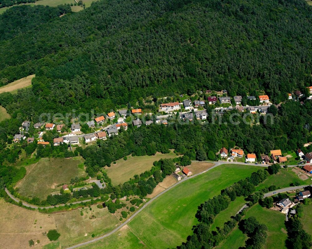 Aerial photograph Wallbach - Village - view on the edge of forested areas in Wallbach in the state Hesse, Germany