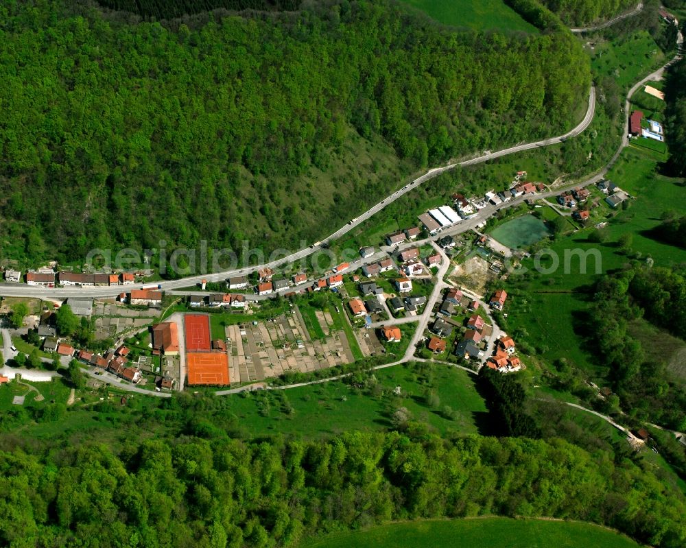 Aerial photograph Weißenstein - Village - view on the edge of forested areas in Weißenstein in the state Baden-Wuerttemberg, Germany