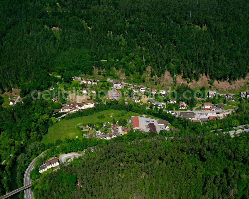 Aerial photograph Wimberg - Village - view on the edge of forested areas in Wimberg in the state Baden-Wuerttemberg, Germany