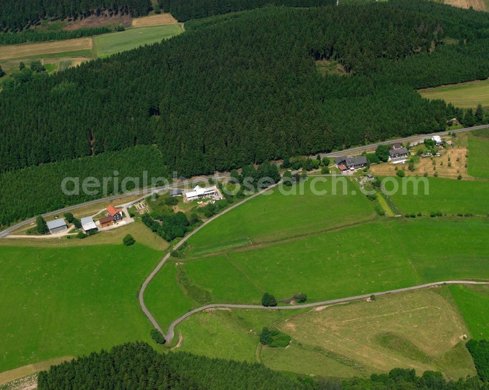 Wunderthausen from above - Village - view on the edge of forested areas in Wunderthausen in the state North Rhine-Westphalia, Germany