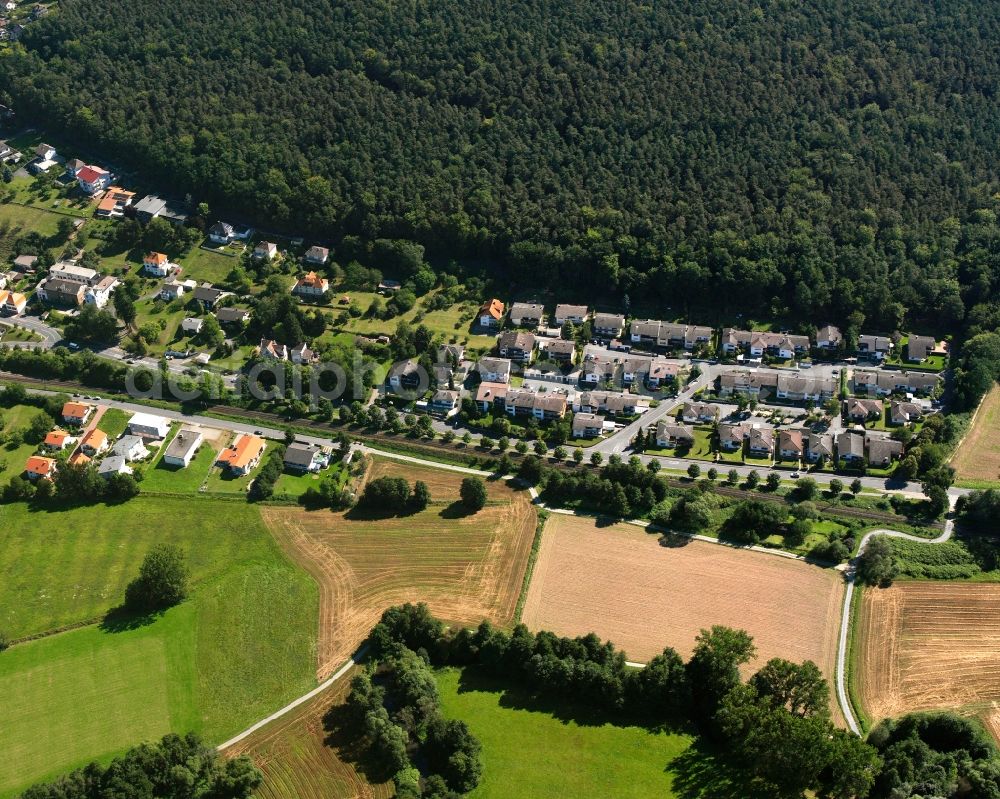 Aerial image Zell - Village - view on the edge of forested areas in Zell in the state Hesse, Germany