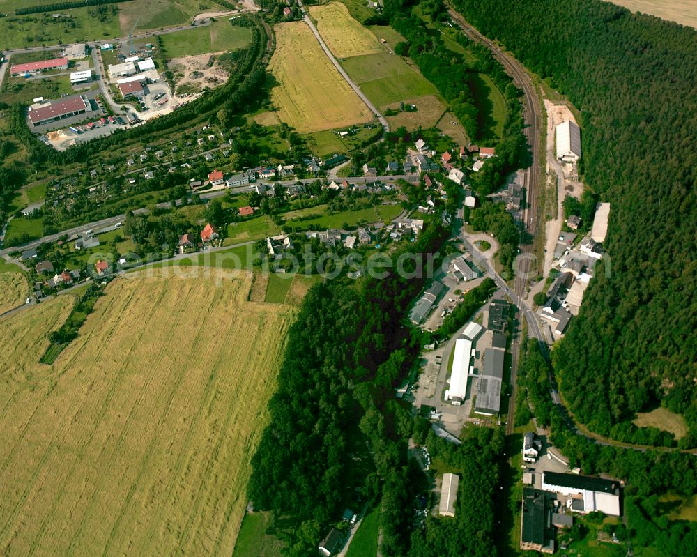 Aerial image Zeulenroda - Village - view on the edge of forested areas in Zeulenroda in the state Thuringia, Germany