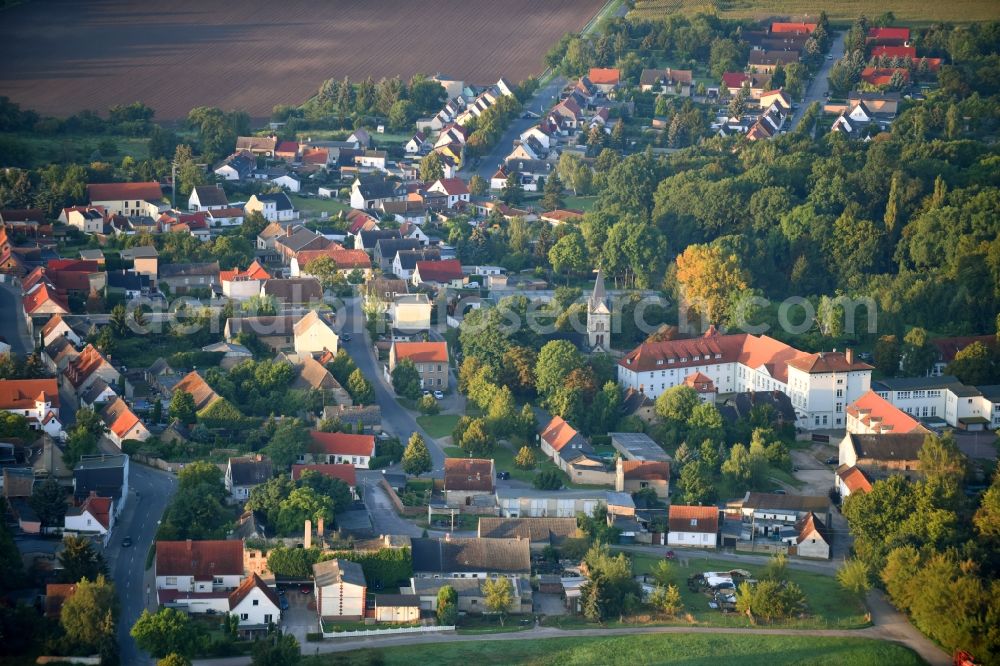 Rathmannsdorf from the bird's eye view: Village view in Rathmannsdorf in the state Saxony-Anhalt, Germany