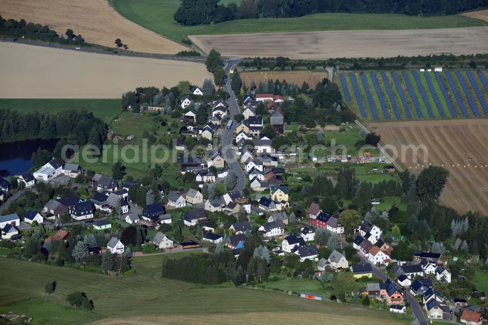 Raum from the bird's eye view: View of the village of Raum in the state of Saxony