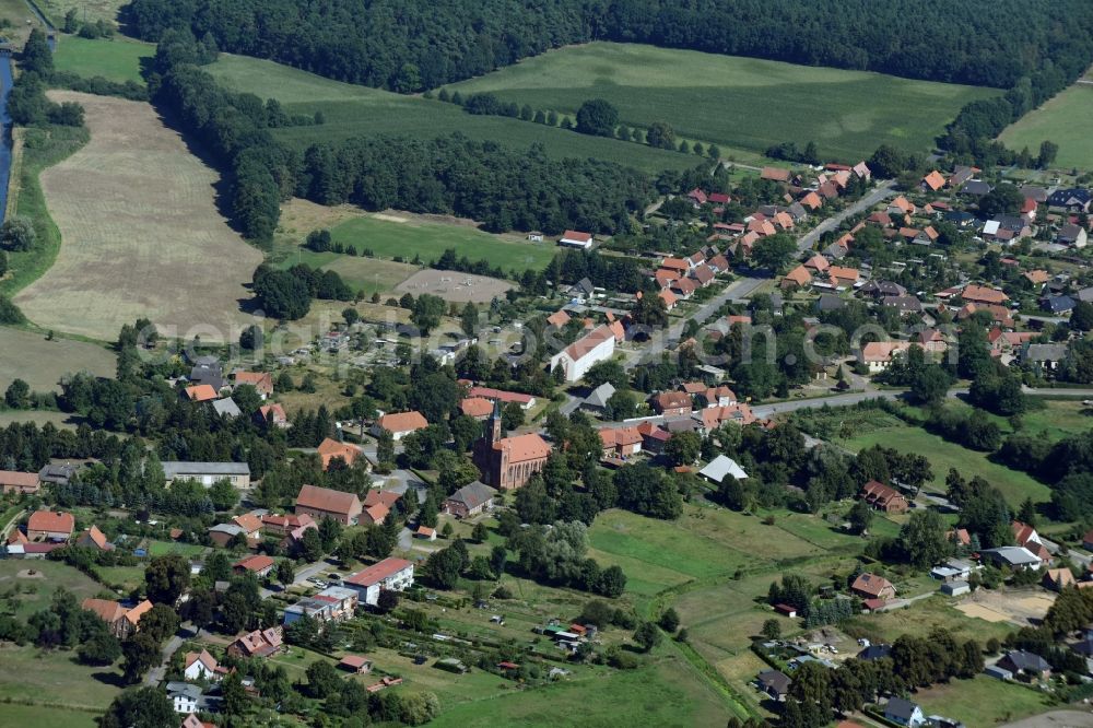 Redefin from the bird's eye view: Village view of Redefin in the state Mecklenburg - Western Pomerania