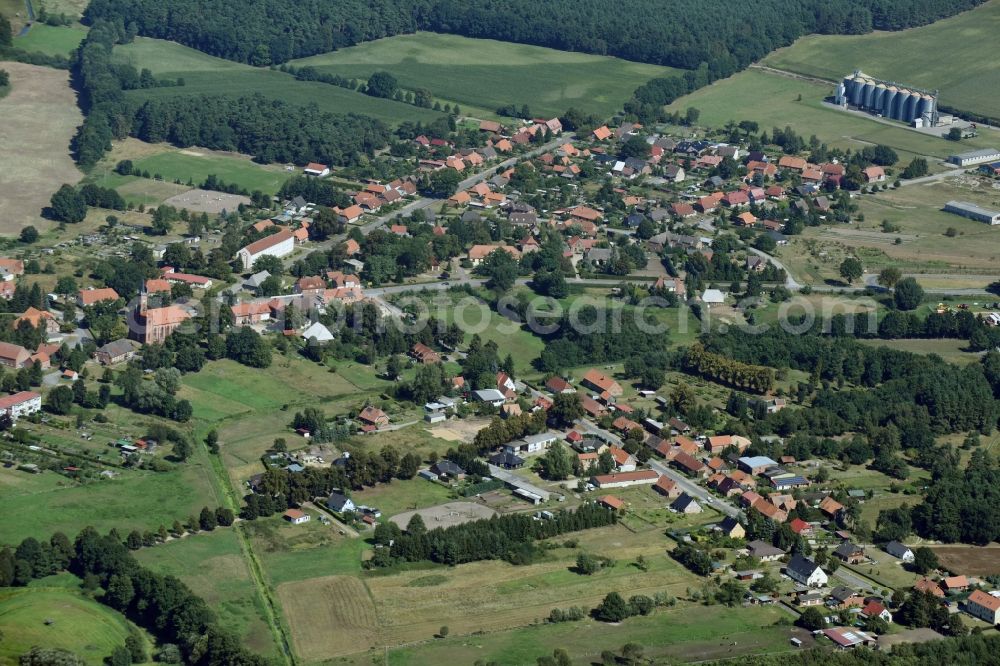 Aerial image Redefin - Village view of Redefin in the state Mecklenburg - Western Pomerania