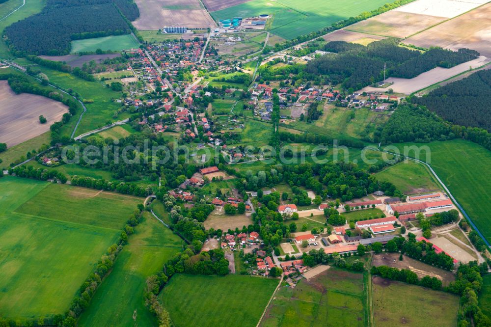 Aerial photograph Redefin - Village view of Redefin in the state Mecklenburg - Western Pomerania