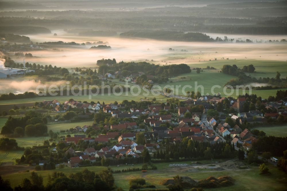 Reetz from above - Village view in Reetz in the state Brandenburg, Germany