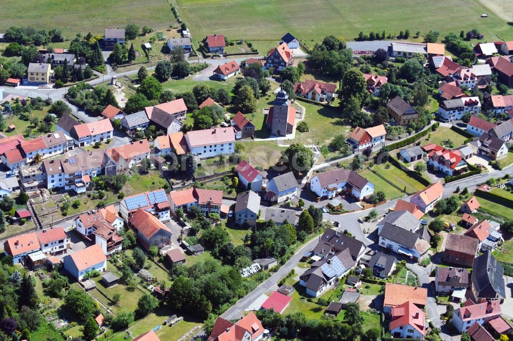 Aerial image Reichenbach - Village view in Reichenbach in the state Hesse, Germany