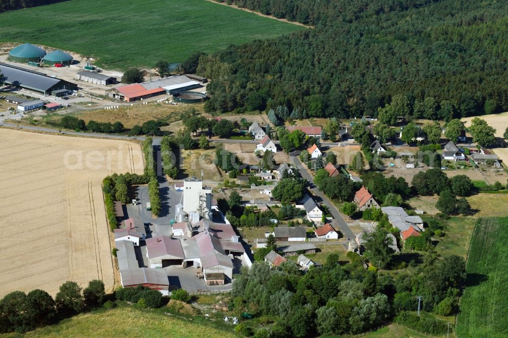 Rittleben from the bird's eye view: Village view in Rittleben in the state Saxony-Anhalt, Germany