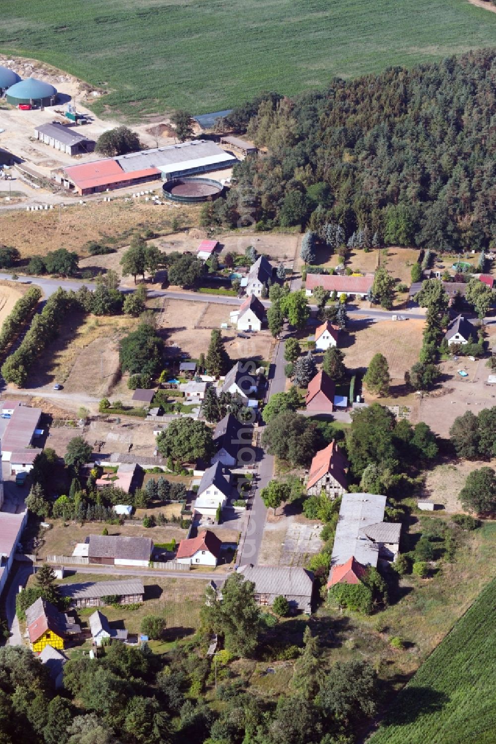 Aerial image Rittleben - Village view in Rittleben in the state Saxony-Anhalt, Germany