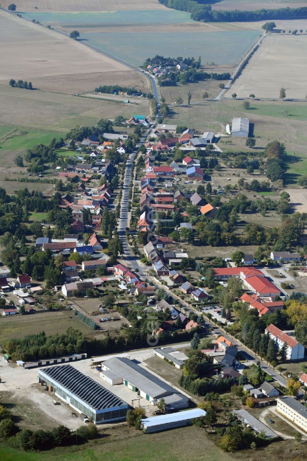 Aerial photograph Sadenbeck - Village view in Sadenbeck in the state Brandenburg, Germany