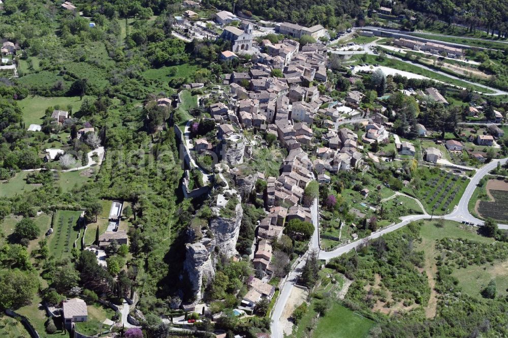 Aerial image Saignon - Village view of Saignon in Provence-Alpes-Cote d'Azur, France