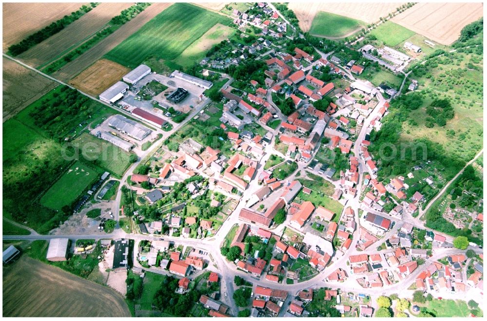 Aerial image Sargstedt - Village view of Sargstedt in the state Saxony-Anhalt