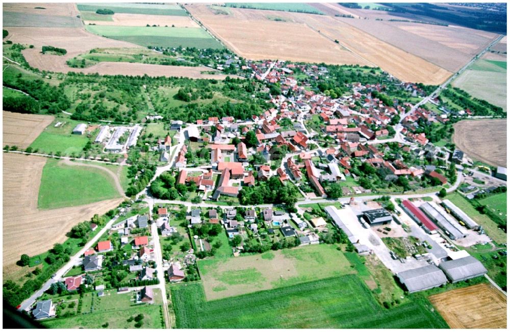 Sargstedt from above - Village view of Sargstedt in the state Saxony-Anhalt