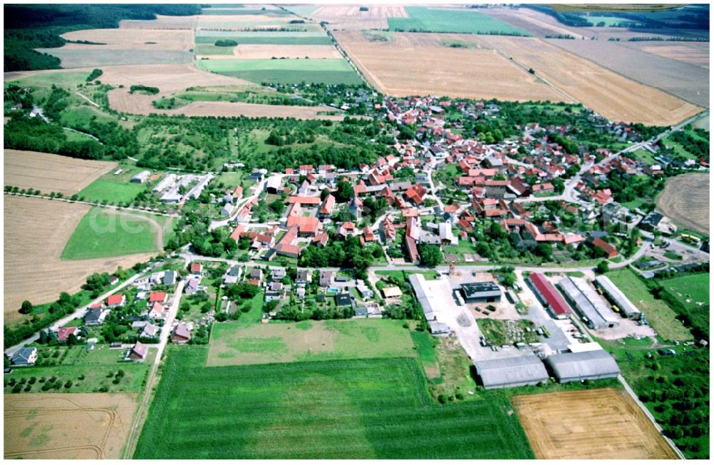 Sargstedt from the bird's eye view: Village view of Sargstedt in the state Saxony-Anhalt