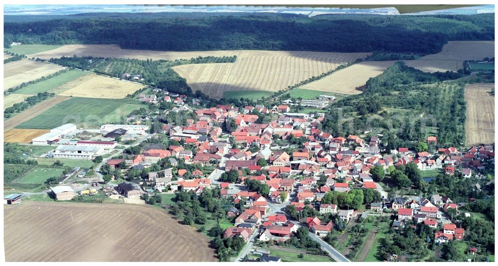 Sargstedt from above - Village view of Sargstedt in the state Saxony-Anhalt