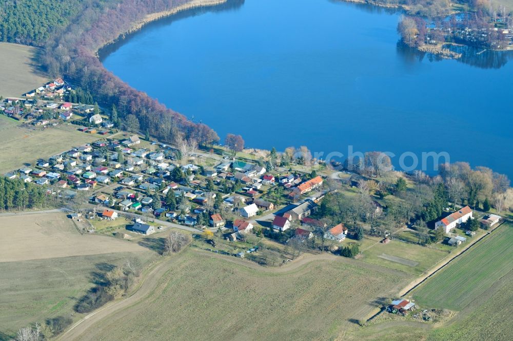 Sarkow from above - Village view in Sarkow in the state Brandenburg, Germany