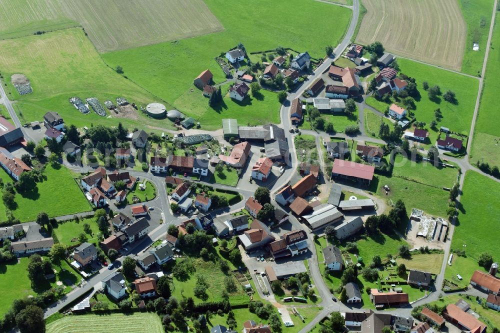 Sarrod from the bird's eye view: Village view in Sarrod in the state Hesse, Germany