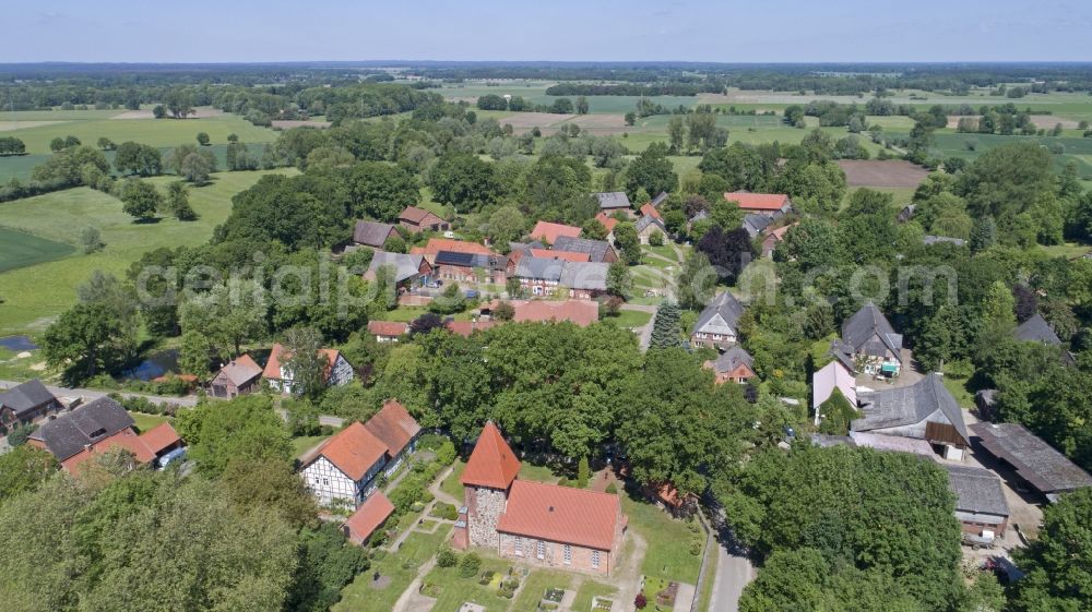 Aerial photograph Satemin - Village view in Satemin in the state Lower Saxony, Germany