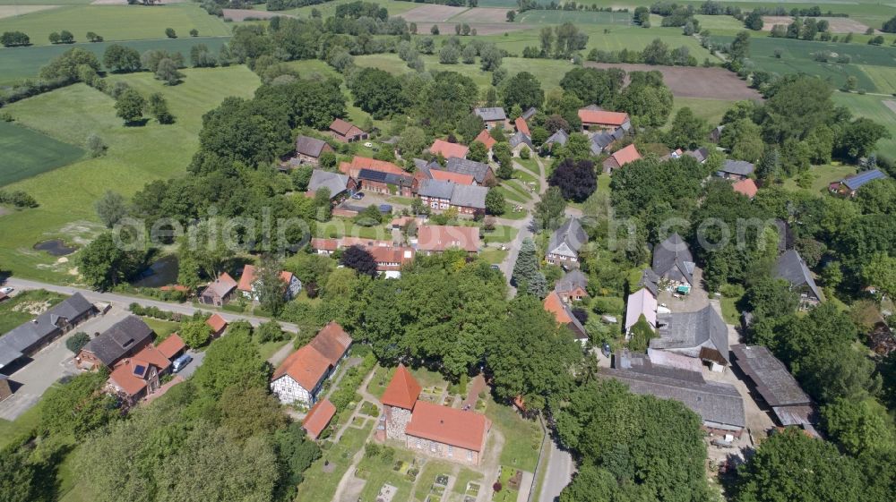 Satemin from above - Village view in Satemin in the state Lower Saxony, Germany