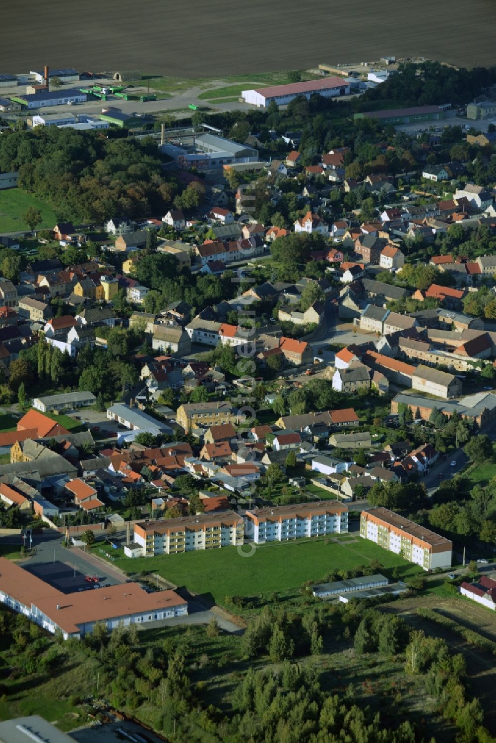 Bad Lauchstädt from above - Village view of Schafstaedt in the state Saxony-Anhalt