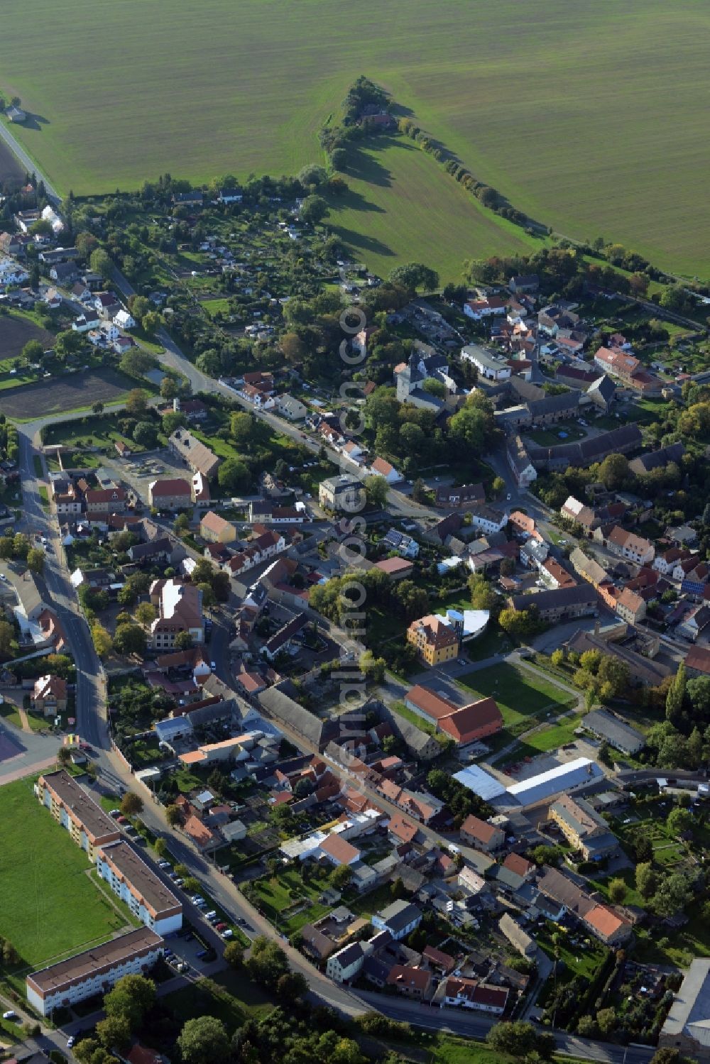 Aerial photograph Bad Lauchstädt - Village view of Schafstaedt in the state Saxony-Anhalt