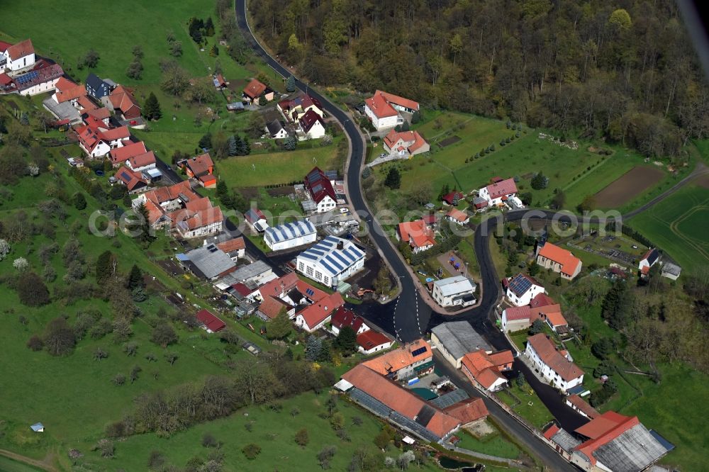 Schierschwende from above - Village view of Schierschwende in the state Thuringia