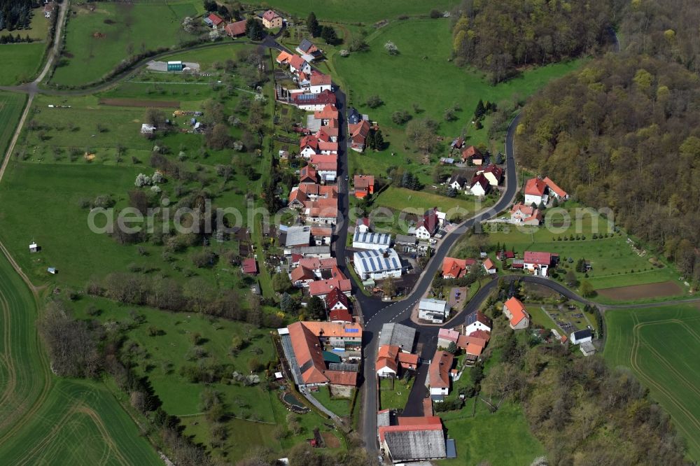 Aerial photograph Schierschwende - Village view of Schierschwende in the state Thuringia