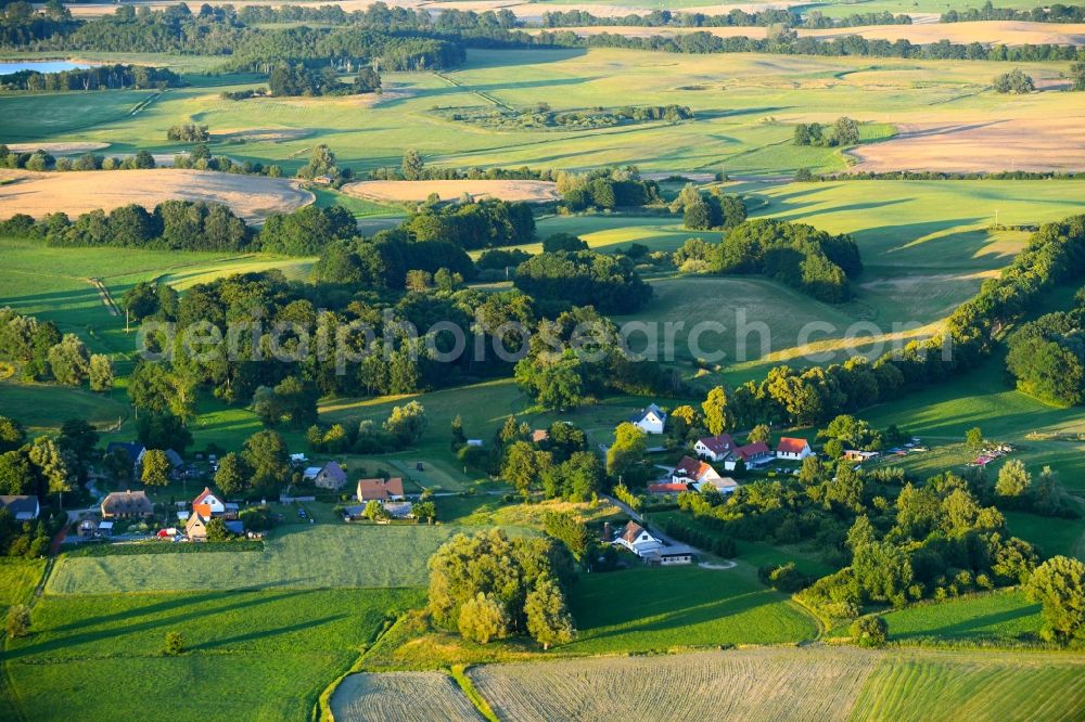 Aerial photograph Schillersdorf - Village view in Schillersdorf in the state Mecklenburg - Western Pomerania, Germany