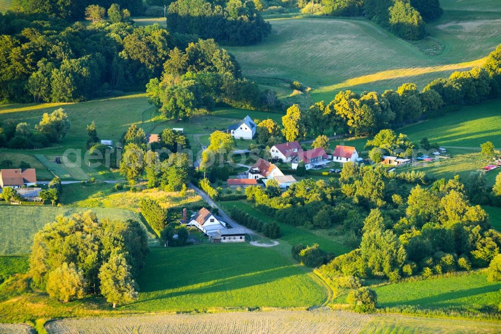 Schillersdorf from above - Village view in Schillersdorf in the state Mecklenburg - Western Pomerania, Germany