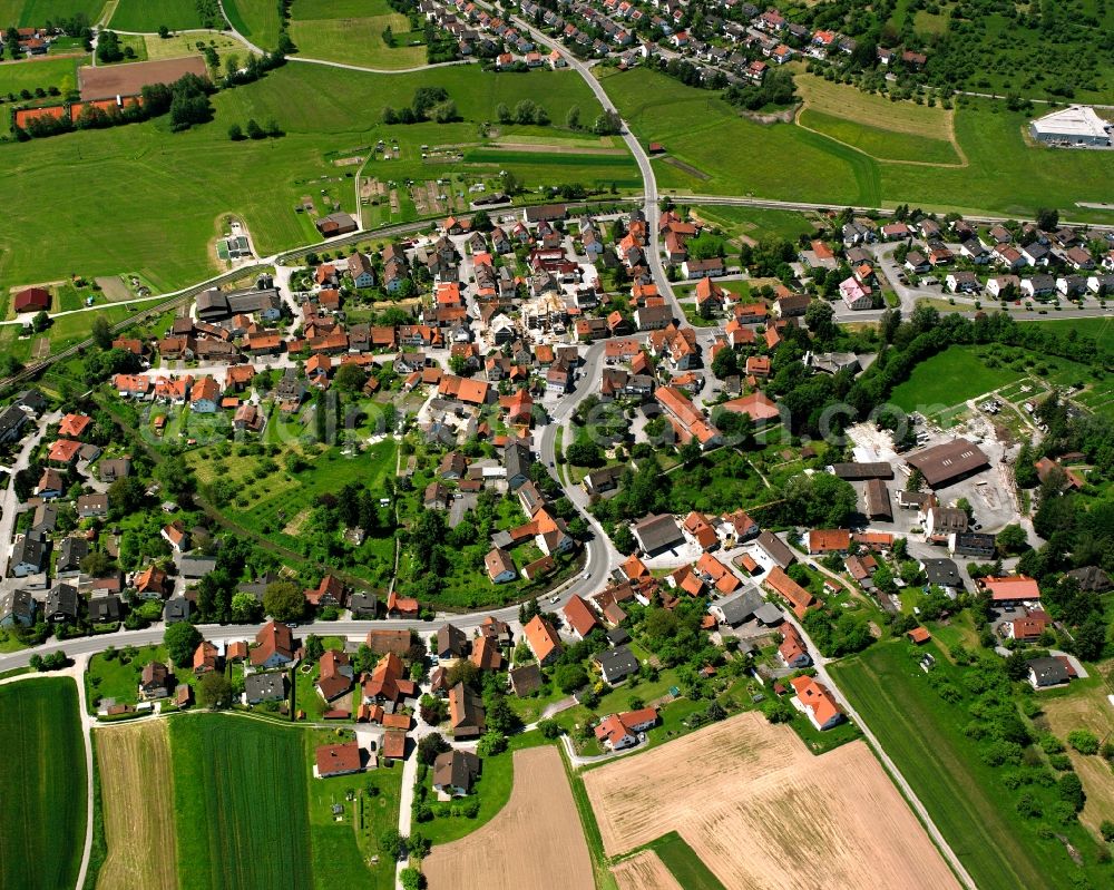 Schlechtbach from the bird's eye view: Village view in Schlechtbach in the state Baden-Wuerttemberg, Germany