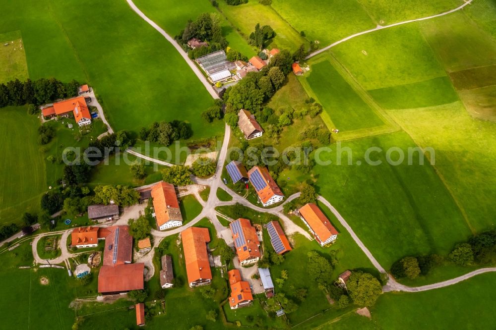 Schlitten from the bird's eye view: Village view in Schlitten in the state Bavaria, Germany