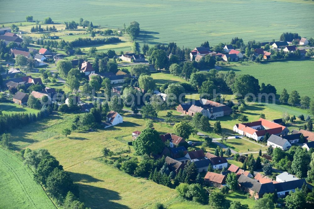 Schönewalde from above - Village view in Schoenewalde in the state Brandenburg, Germany