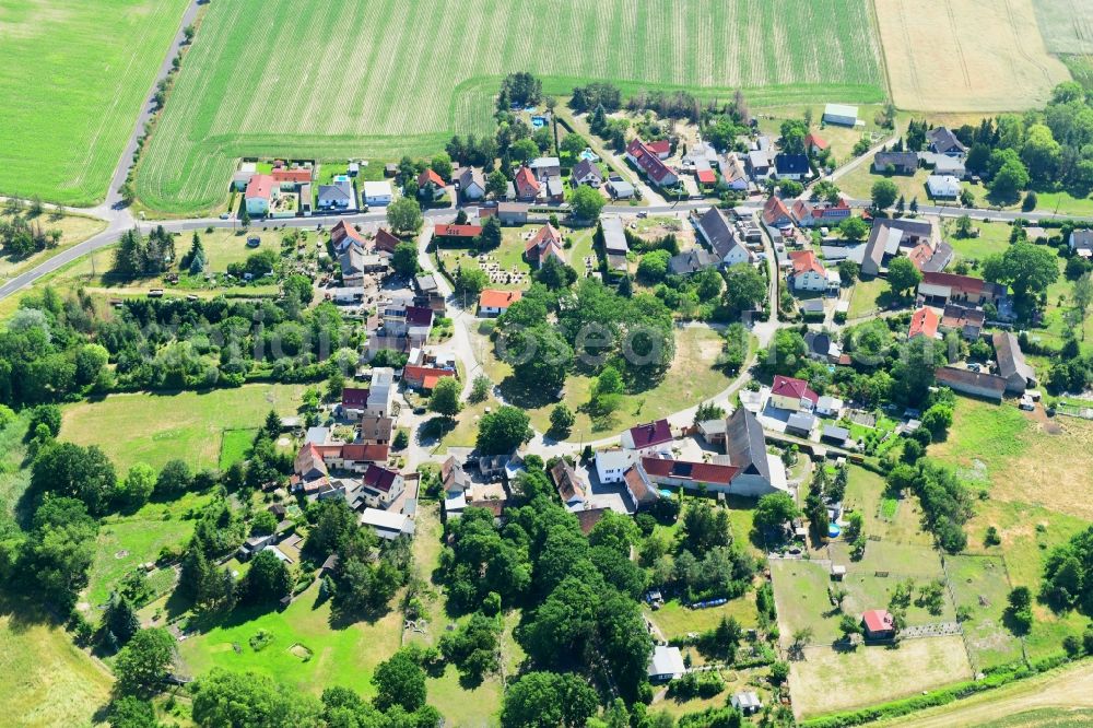 Aerial image Scholitz - Village view in Scholitz in the state Saxony, Germany