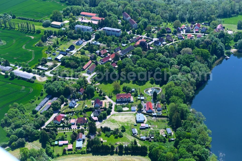 Schorssow from above - Village view in Schorssow in the state Mecklenburg - Western Pomerania, Germany