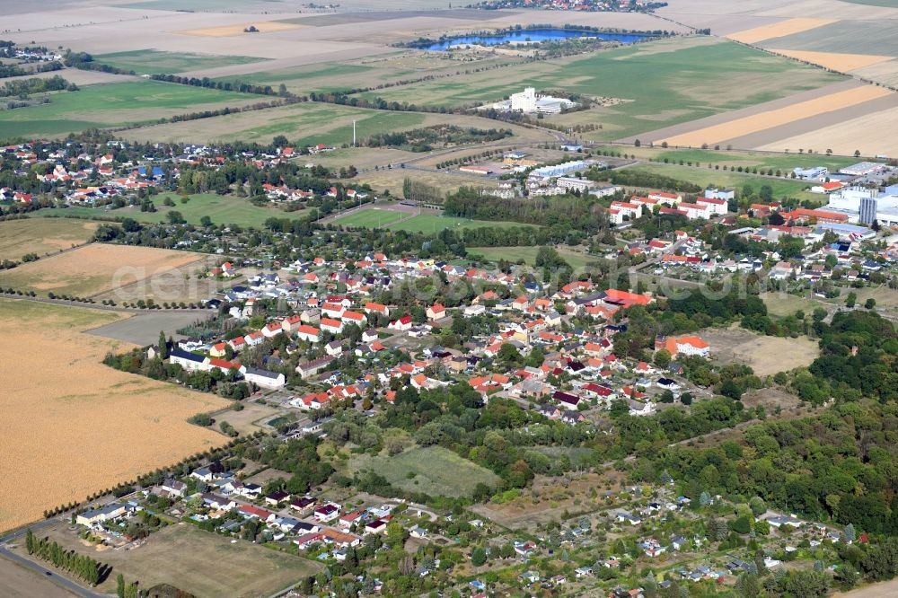 Aerial image Schortewitz - Village view in Schortewitz in the state Saxony-Anhalt, Germany