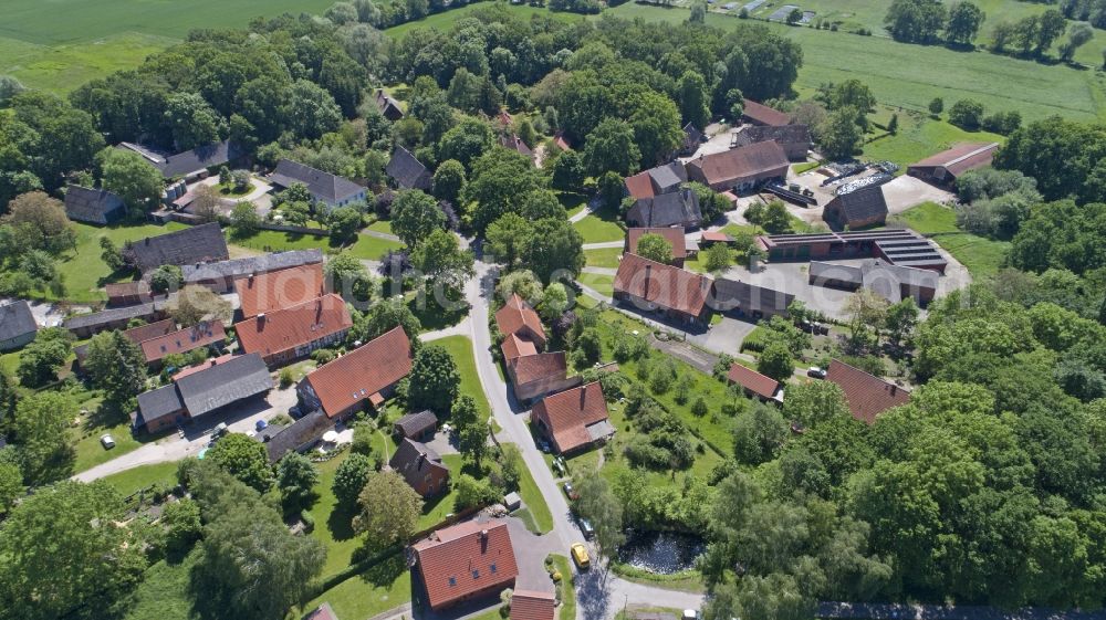 Schreyahn from above - Village view in Schreyahn in the state Lower Saxony, Germany