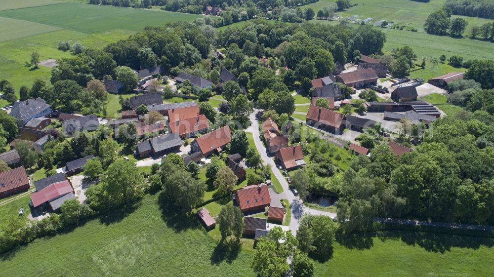 Schreyahn from the bird's eye view: Village view in Schreyahn in the state Lower Saxony, Germany